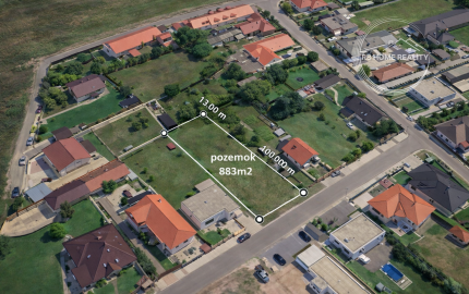 NA PREDAJ stavebný pozemok 883 m² – Dolný Bar, okres DS