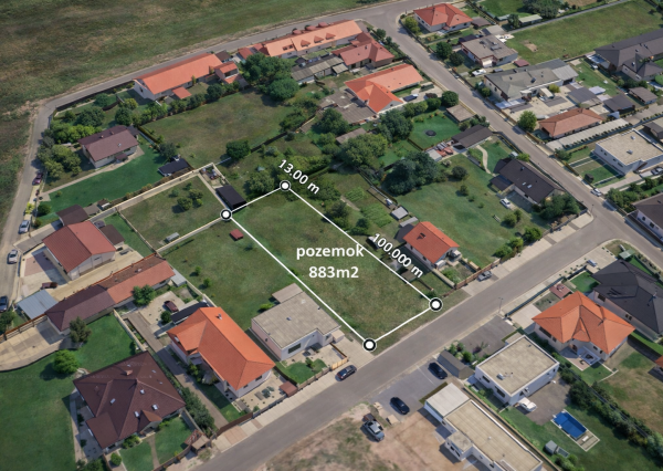 NA PREDAJ stavebný pozemok 883 m² – Dolný Bar, okres DS